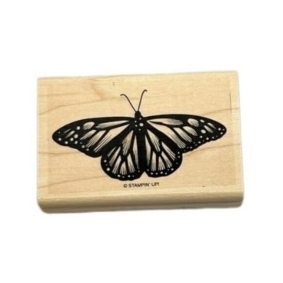 Lot of 4 Stampin up Gods Beauty Wood Rubber Stamps Nature Butterflies Flowers - Picture 5 of 13